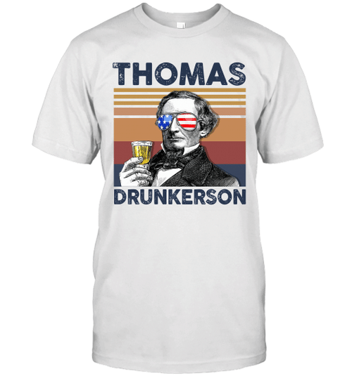 Thomas Drunkerson US Drinking 4th Of July Vintage Shirt Independence Day American T-Shirt