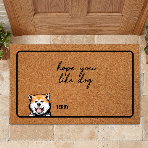 Hope You Like Cats - Funny Version - Personalized Doormat - Birthday, Loving, Funny, Home Decor Gift For Cat Mom, Cat Dad, Dog Mom, Dog Dad, Pet Lover