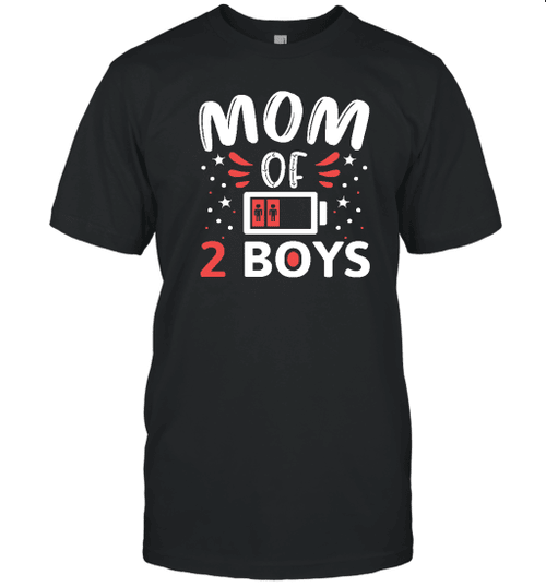 Mom Of 2 Boys Shirts Gift From Son Mothers Day Birthday Women T Shirt