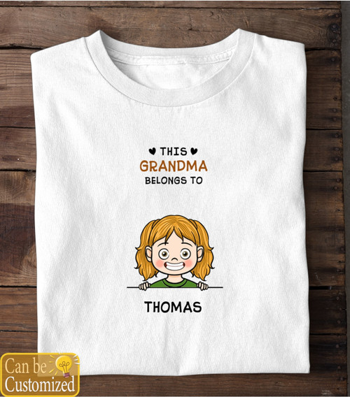 This Grandma Belongs To - Family Personalized Custom T-shirts - Birthday Gift For Mom, Grandma