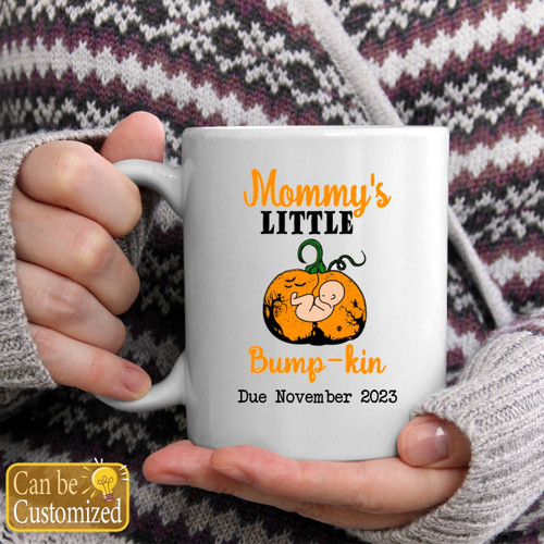 Halloween Mom To Be Mommy’s Little Bump-kin Personalized Mug Gift For Expecting Mom