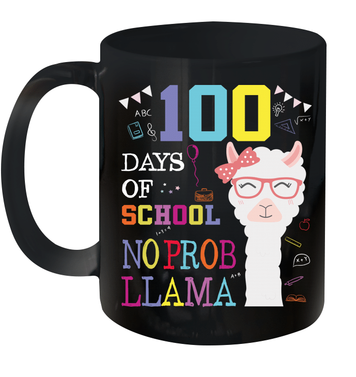100 Days Of School No Prob LLama Mug