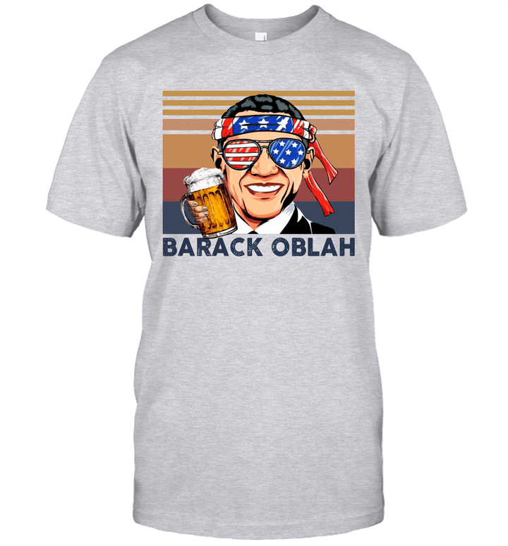 Barack Obama US Drinking 4th Of July Vintage Shirt Independence Day American Gift