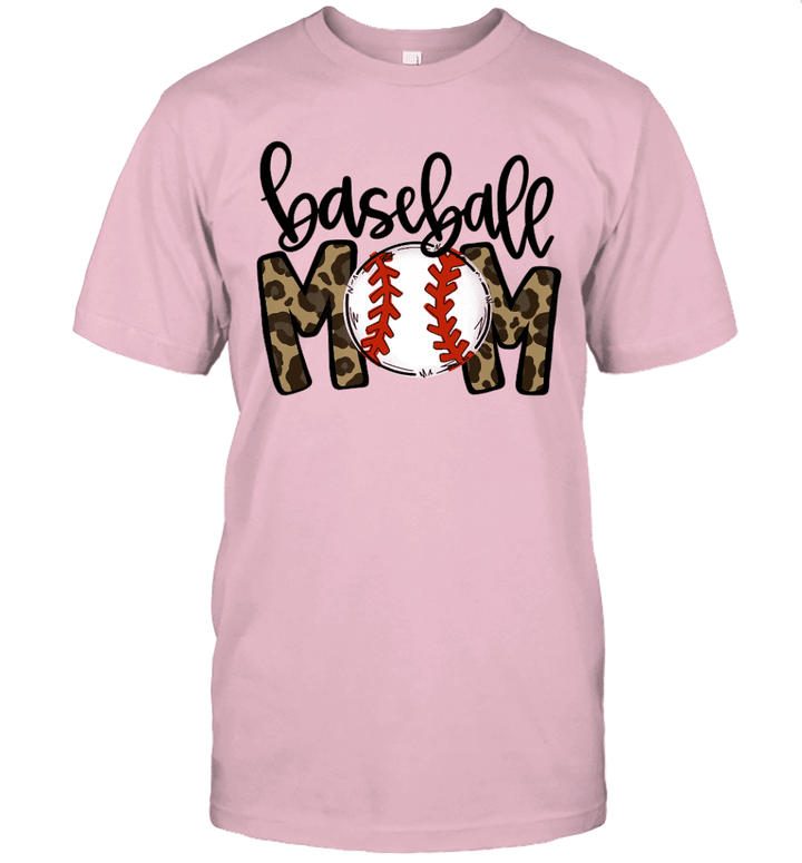 Baseball Mom Leopard Funny Softball Mom Shirt Mother's Day Gift T-Shirt