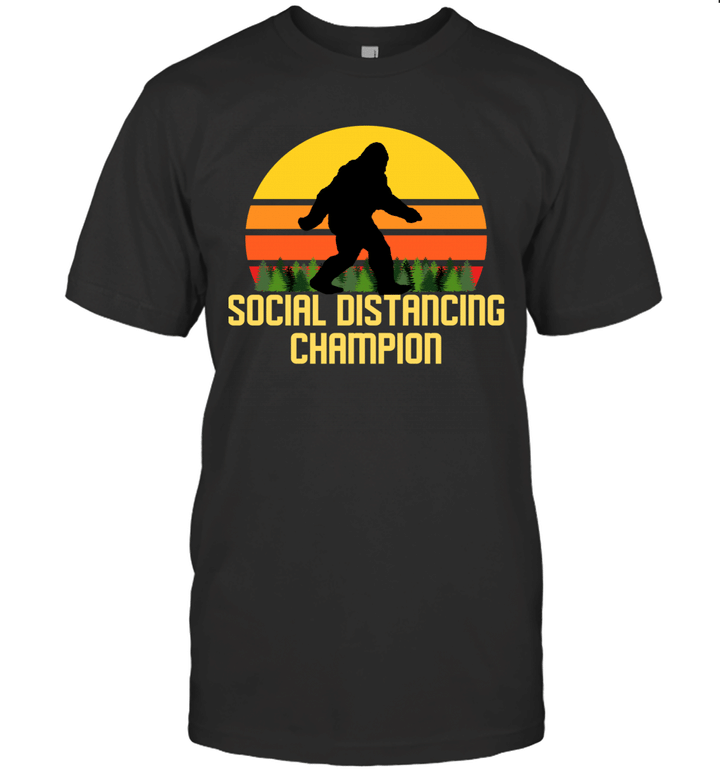 Bigfoot Social Distancing Champion Funny Shirt
