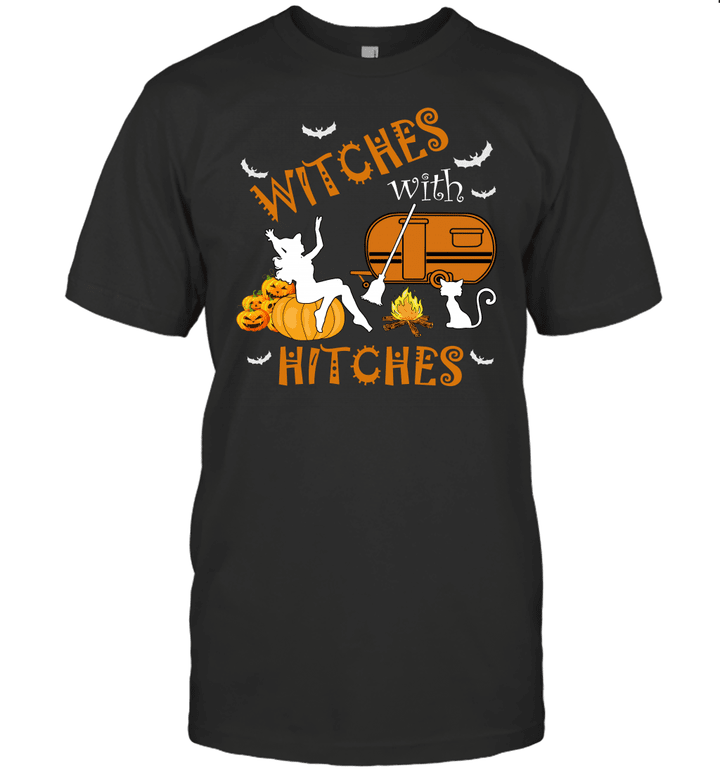 Camping Witches With Hitches Halloween Shirt Cat Lovers Shirt