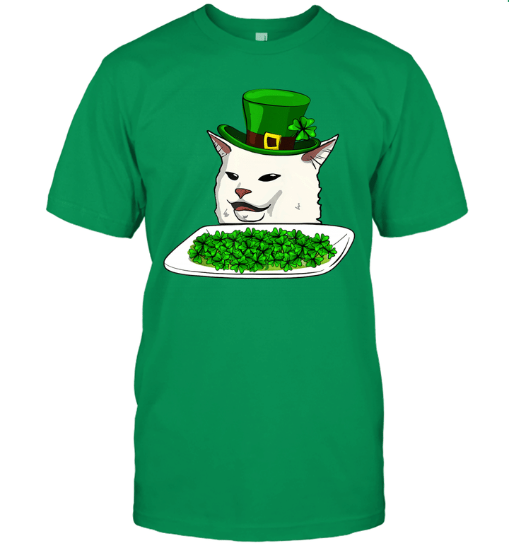 Cat Meme Yelling St Patricks Day Irish Cat Love Shirt