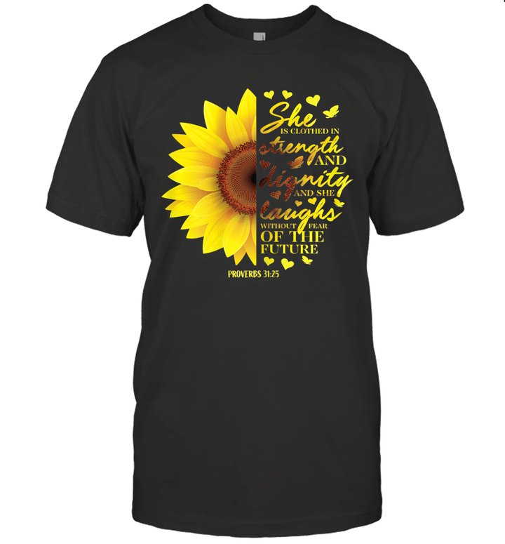 Christian Bible Verse Sunflower Scripture Religious Gift Shirt
