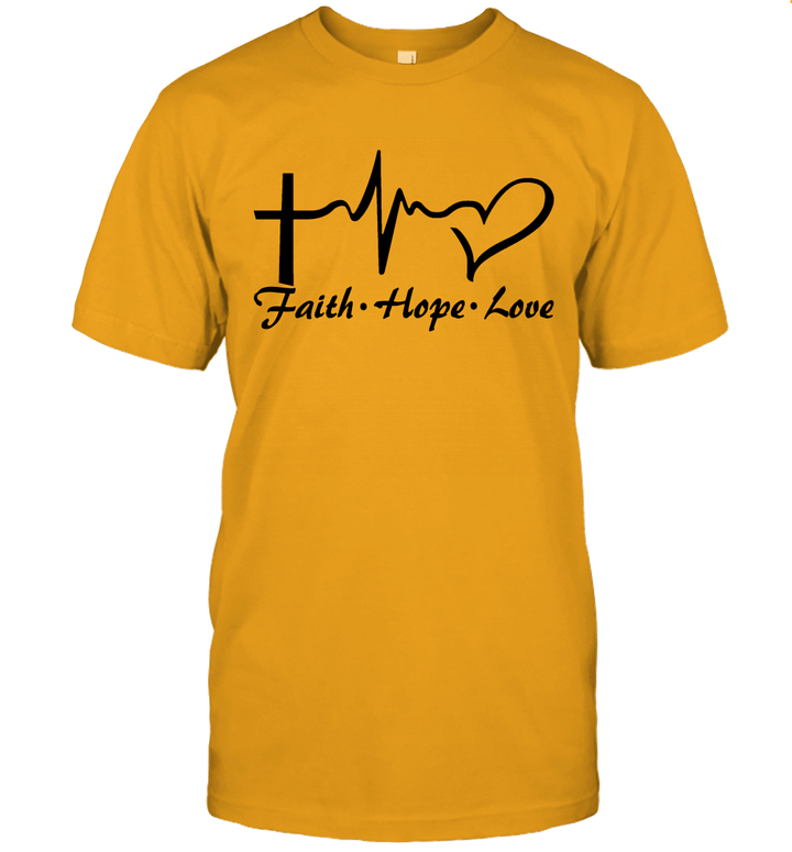 Cross Heartbeat Faith Hope Love Shirt