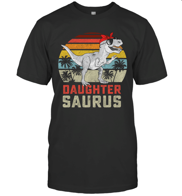 Daughtersaurus T-Rex Dinosaur Daughter Saurus Family Matching Vintage Shirt
