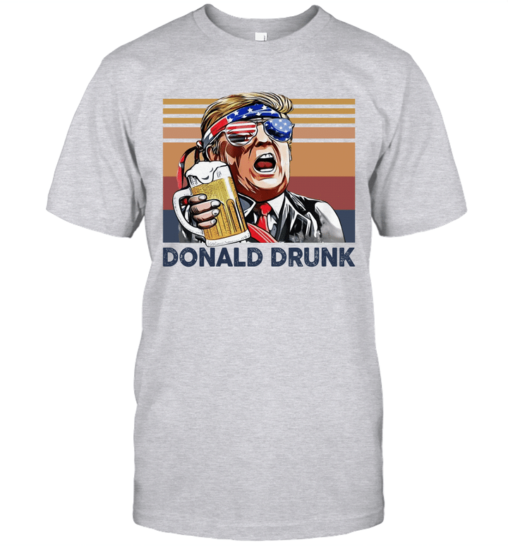 Donald Trump drunk US Drinking 4th Of July Vintage Shirt Independence Day American Gift