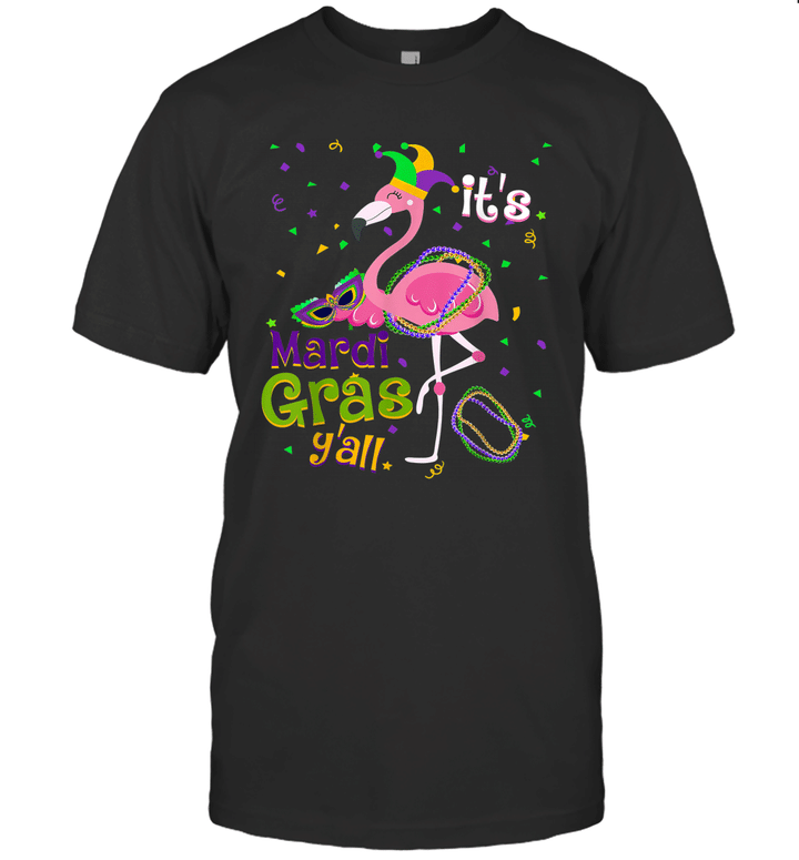 Flamingo Mardi Gras Y'all Carnival Festival Costume Gift Shirt