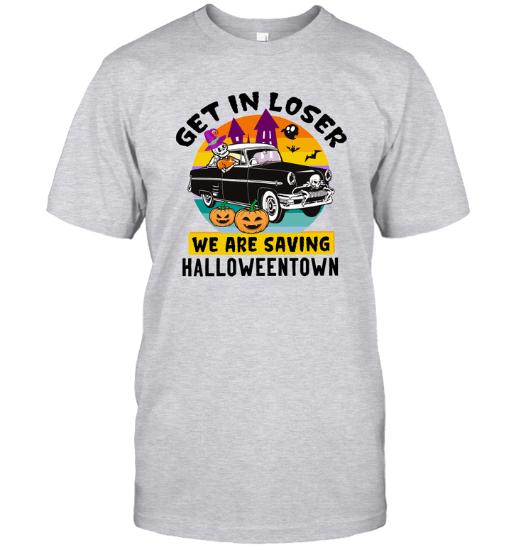 Get In Losers We're Saving Halloweentown Shirt, Halloween Shirts, Benny's Skeleton Taxi, Funny Halloween T-Shirt, Skull Shirt