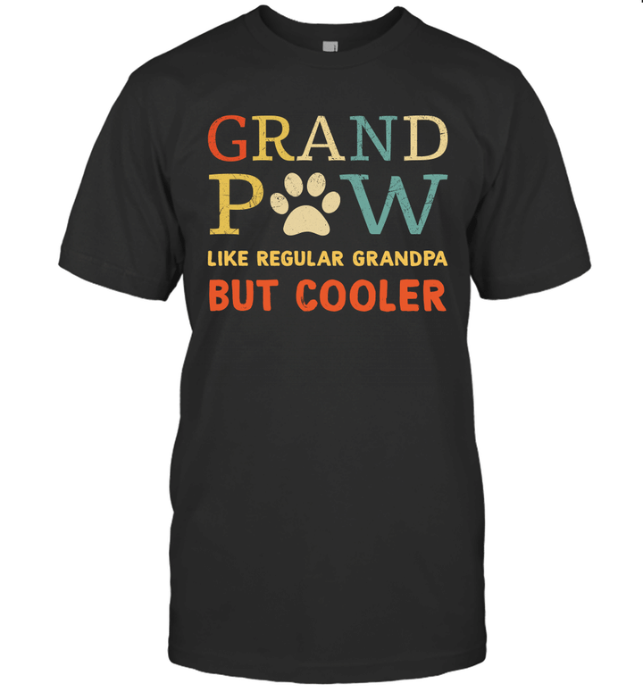 Grand Paw Like Regular Grandpa But Cooler Vintage Shirt Funny Father's Day