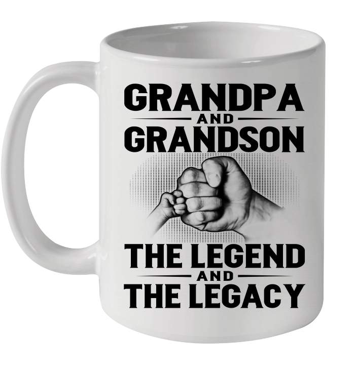Grandpa And Grandson The Legend And The Legacy Mug Funny Father's Day Gifts