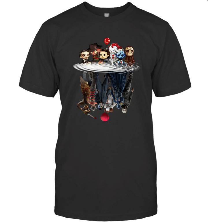 Horror characters movies water mirror reflection shirt