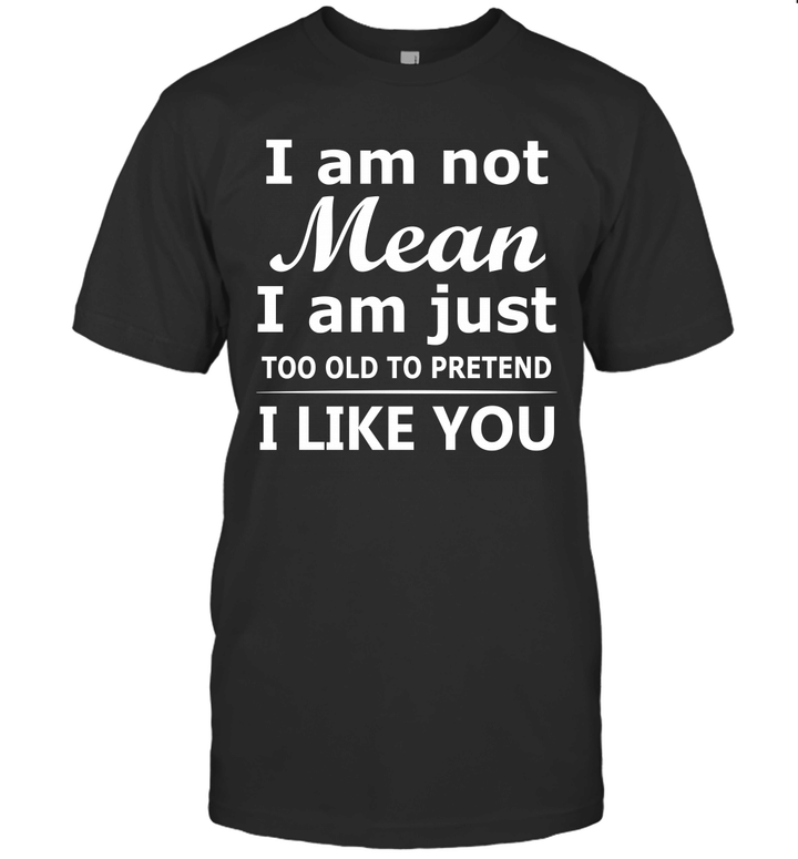 I Am Not Mean I Am Just Too Old To Pretend I Like You Shirt