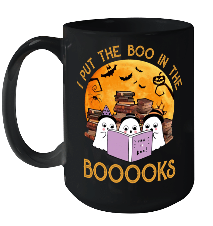 I Put The Boo In The Booooks Halloween Tee Boo Read Books Mug