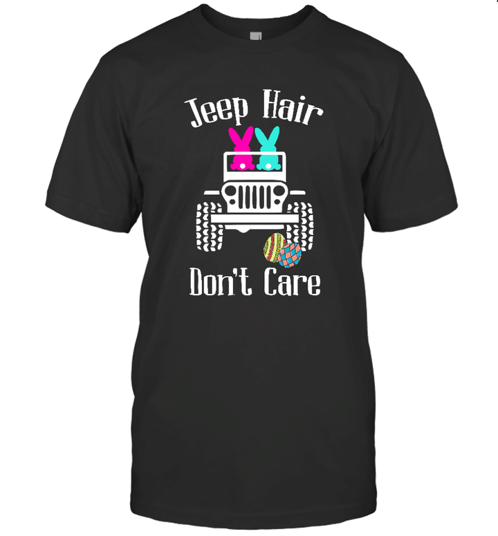 Jeep Hair Don't Care Easter Bunny Funny Shirt Easter Eggs Shirt, Happy Easter Day Graphic Tees