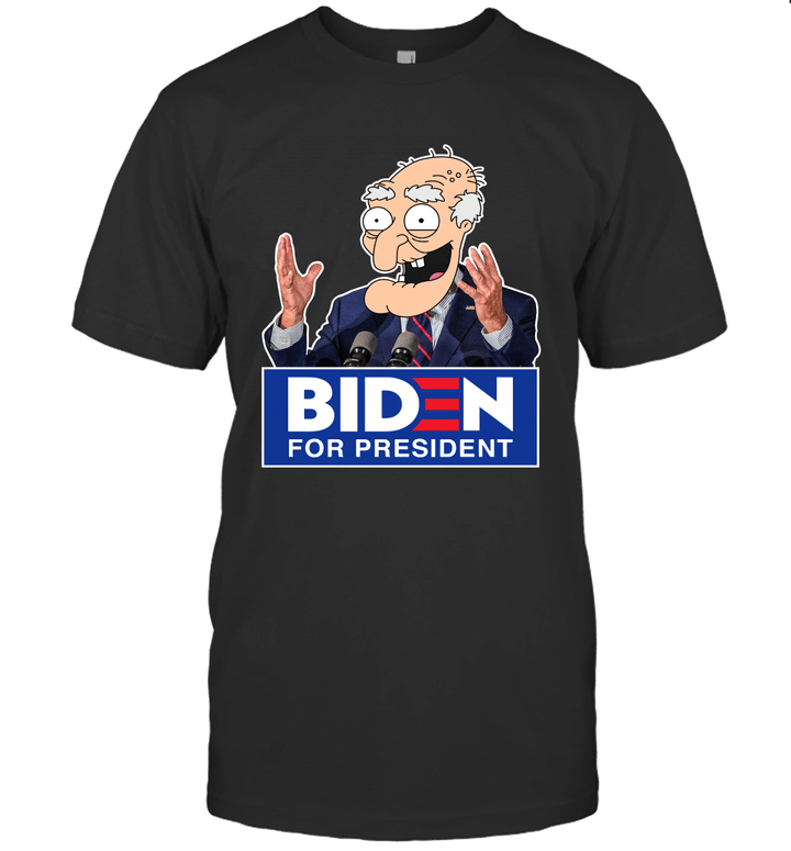 Joe Biden Face Cartoon Biden For President Funny T-Shirt