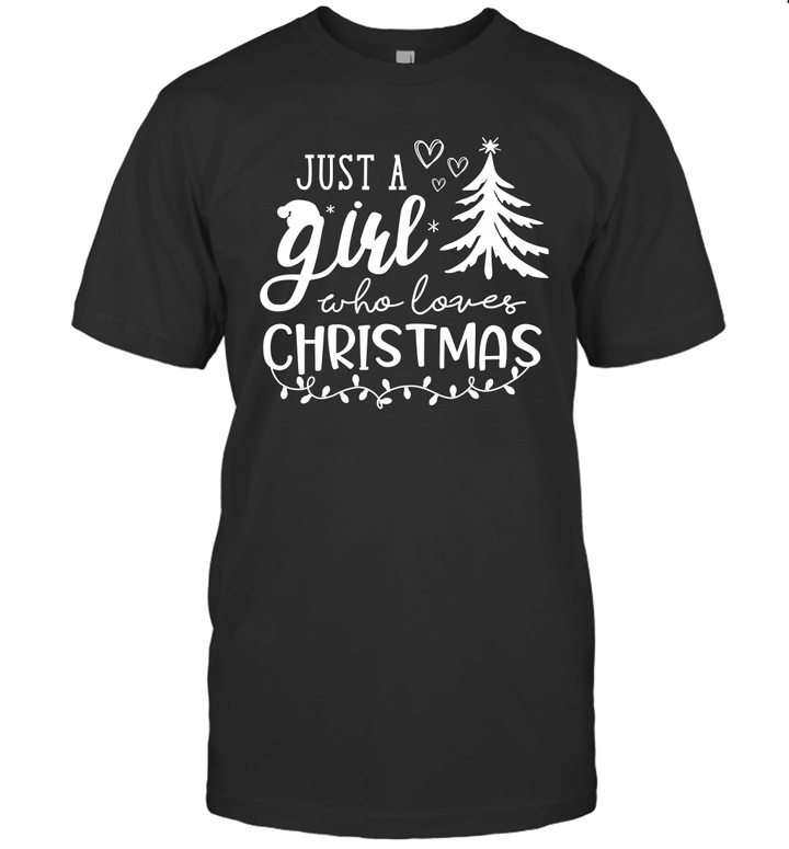 Just A Girl Who Loves Christmas Tree Shirt