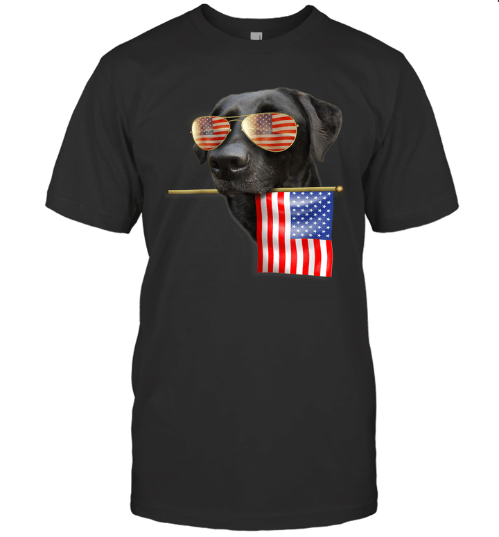 Labrador American Flag 4th Of July Shirt Funny Independence Day American Gift
