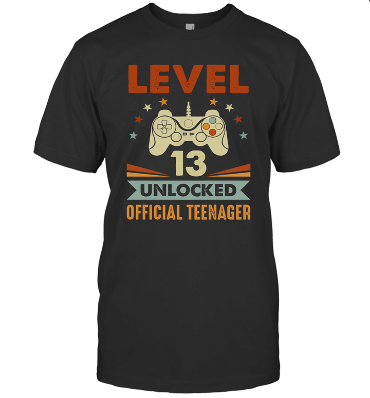 Level 13 Unlocked Official Teenager 13th Birthday 13 Years Old Gift Shirt Funny Birthday Gift