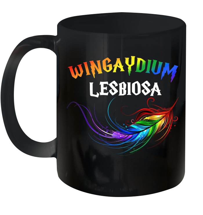 Lgbt Pride 2021 Funny Lesbian Love Wingaydium Lesbiosa Gift Mug