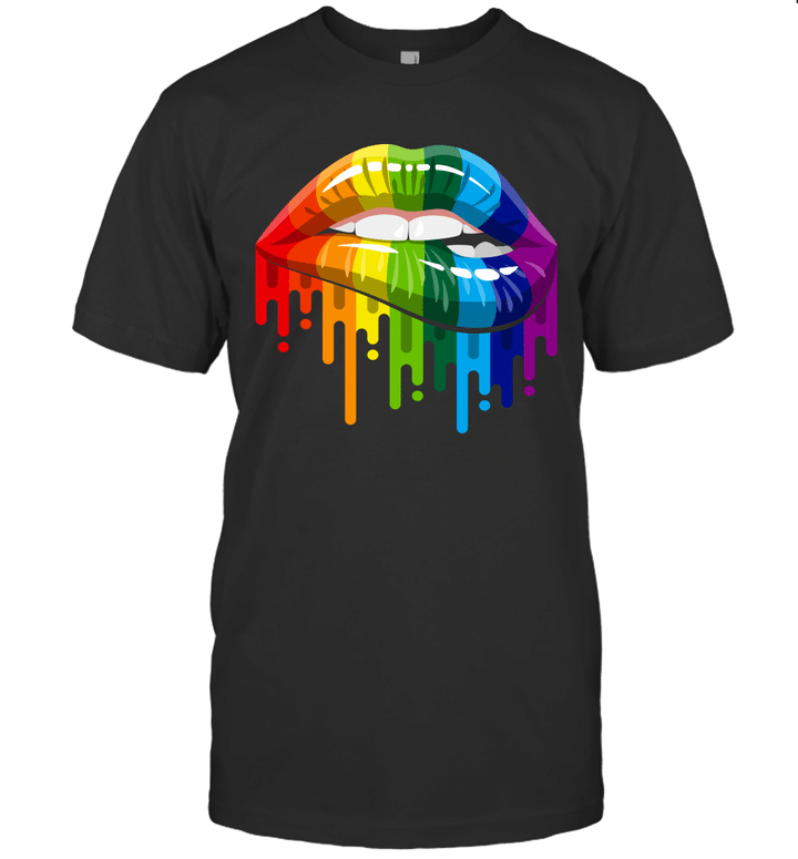 Lips Rainbow Shirt Lips Pride LGBT Gay Homosexual Lesbian Gifts