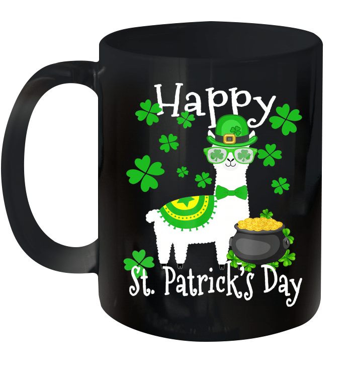 Llama Shamrock Leprechaun Happy St Patrick's Day Funny Mug
