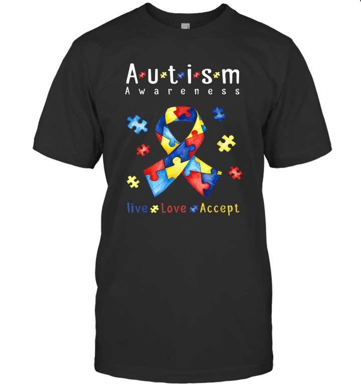 Live Love Accept Autism Awareness Month Shirt