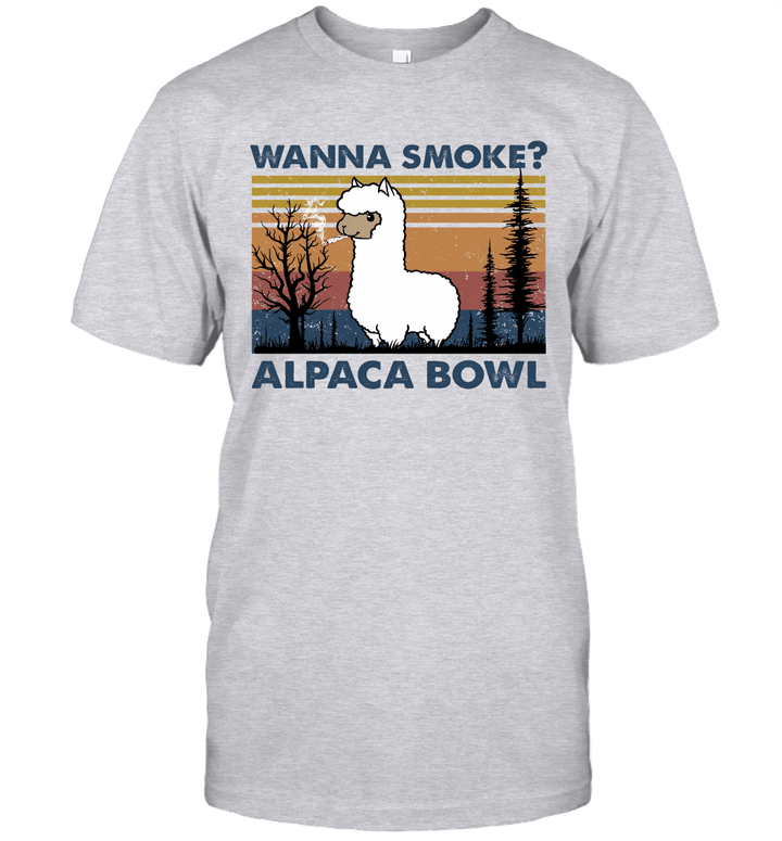 Llama Wanna Smoke Alpaca Bowl Vintage Shirt