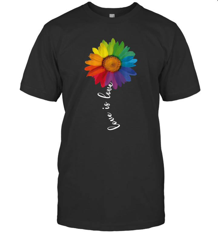 Love Is Love Rainbow Sunflower Lgbt Gay Lesbian Pride Shirt