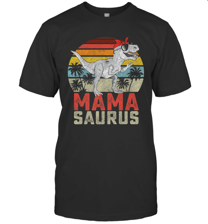 Mamasaurus T-Rex Dinosaur Mama Saurus Family Matching Vintage Shirt