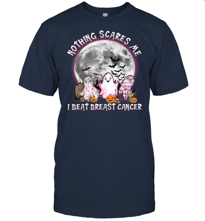 Nice Ghosts Nothing Scares Me I Beat Breast Cancer Halloween Funny Shirt
