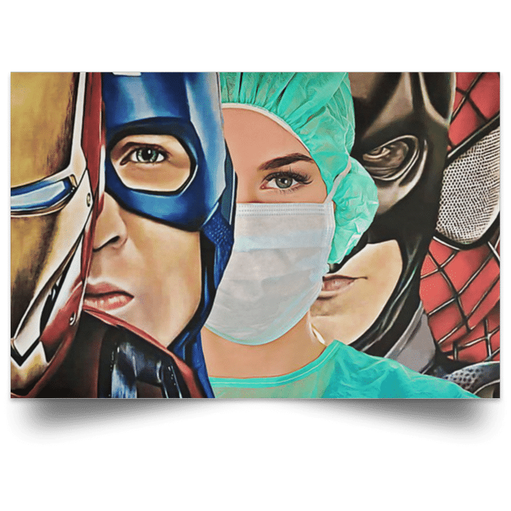 Nurse Superheroes America Poster