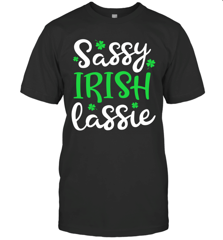 Sassy Irish Lassie Shamrock St Patrick's Day Girl Shirt