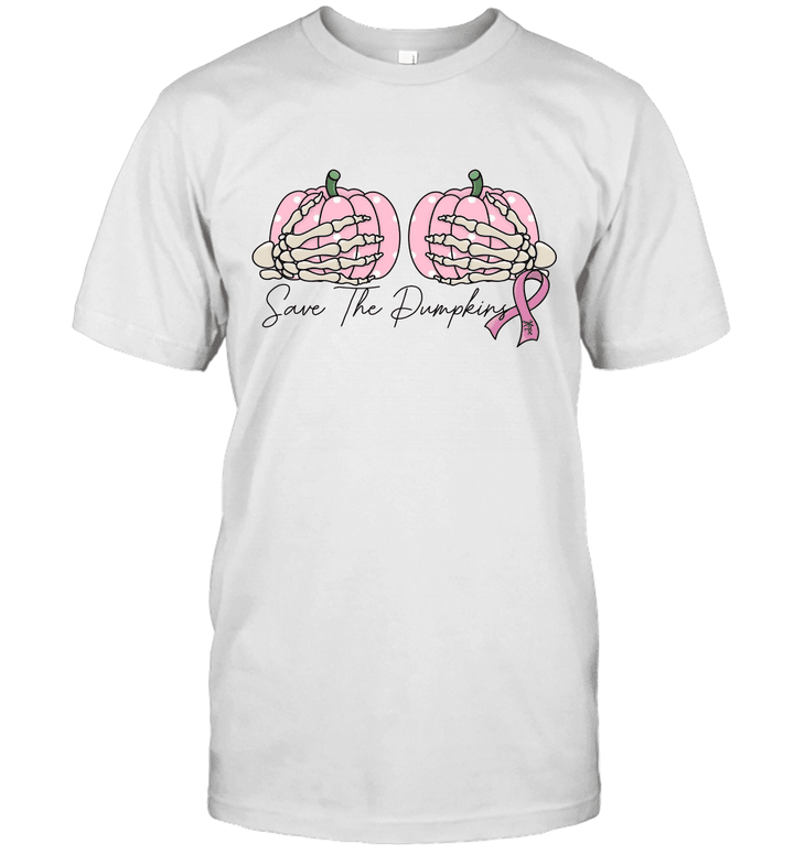 Save Your Pumpkins Breast Cancer Awareness Halloween Women T Shirt