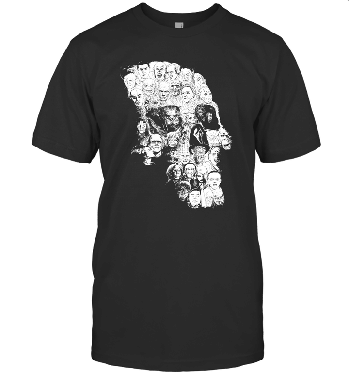 Skull Horror Movie Character Shirt Funny Halloween Gifts