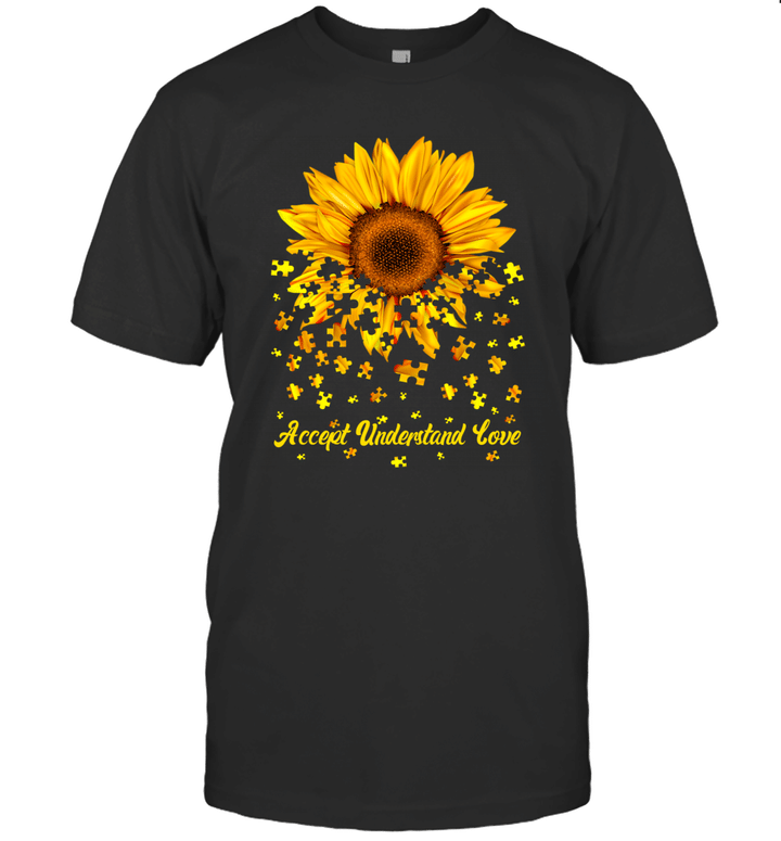 Sunflower Accept Understand Love Autism Awareness Gift Shirt