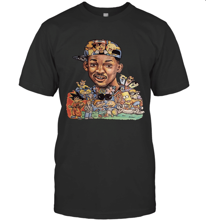 The Fresh Prince Of Bel Air Will Smith 90s Cartoon Funny T-Shirt