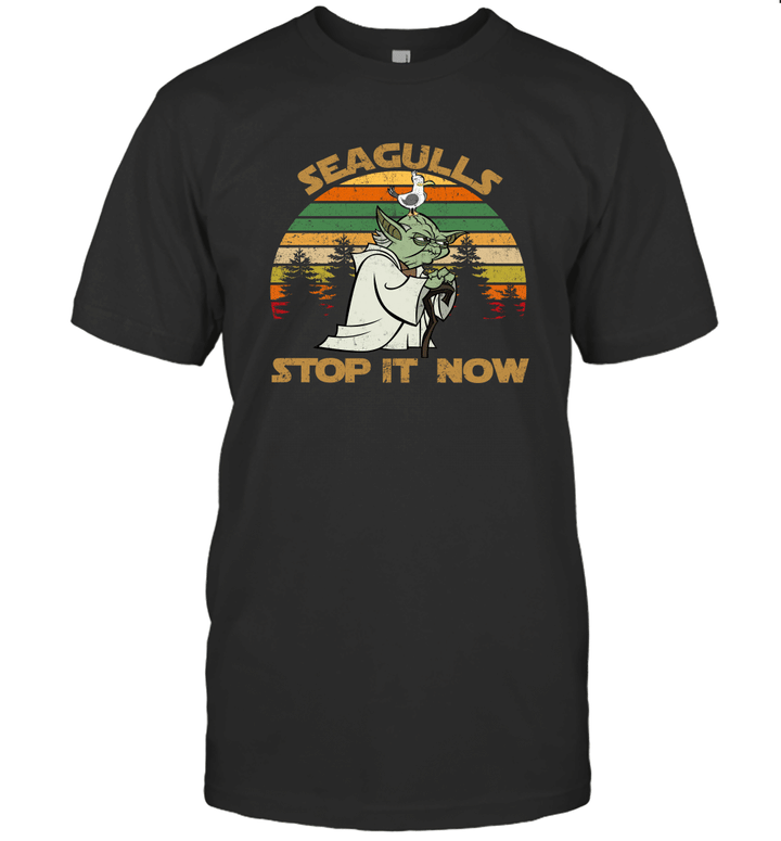 Vintage Yoda Seagulls Stop It Now Shirt, Yoda T Shirt