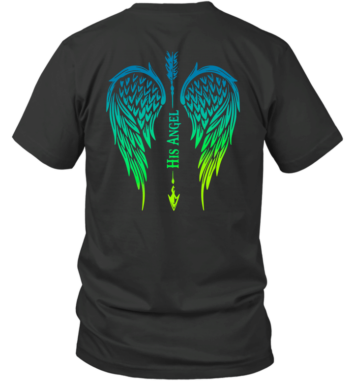 Wings His Angel Arrow Cross Funny Shirt Couple T-Shirt