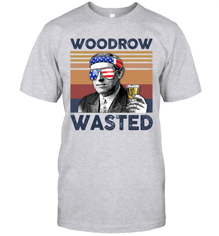 Woodrow Wasted US Drinking 4th Of July Vintage Shirt Independence Day American Gift