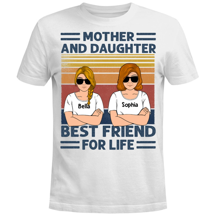 Mother And Daughter Best Friends For Life Personalized Shirt Custom Mother and Daughter Quote, Personalized Shirt, Gifts for Mother and Daughter