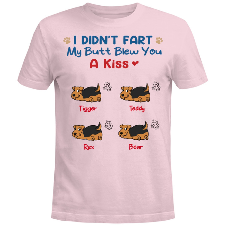 Personalized Dog I Didn't Fart My Butt Blew You A Kiss Shirt
