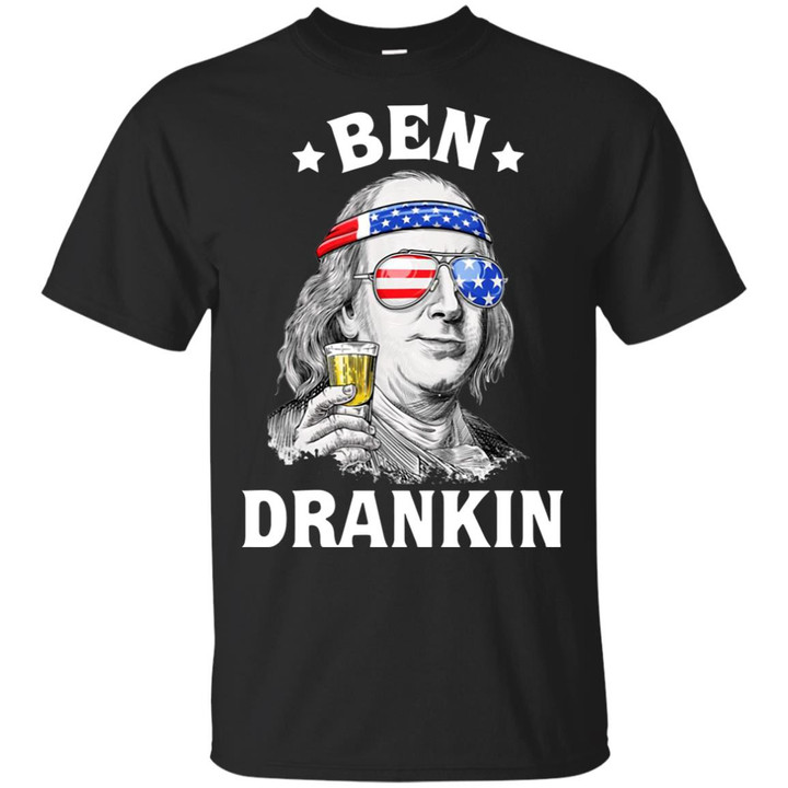 Ben Drankin Benjamin Franklin America flag 4th of July shirt