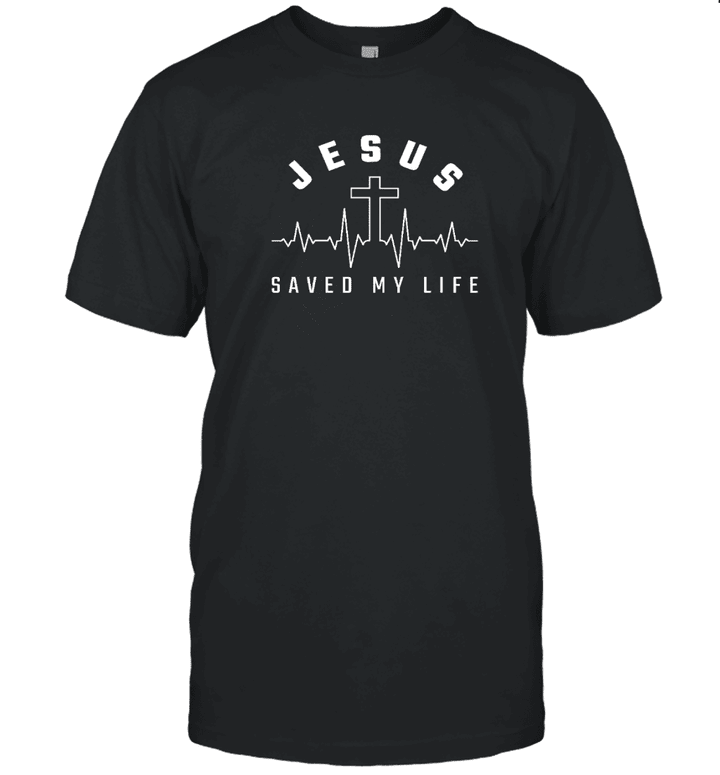 Jesus Saved My Life Heartbeat Shirt Christian T Shirt