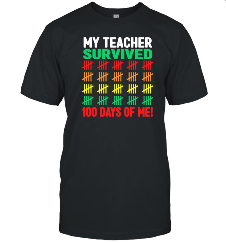 My Teacher Survived 100 Days Of Me Shirt Kids 100th Day Of School Costume For Kids Shirt