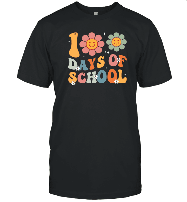 Groovy 100th Day Student Cute Boys Girls 100 Days Of School Gift Shirt For Kids
